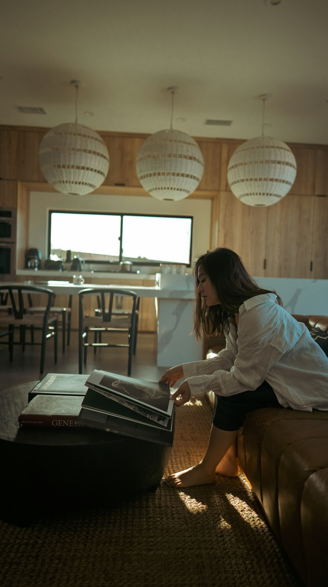 woman meditating in quiet room