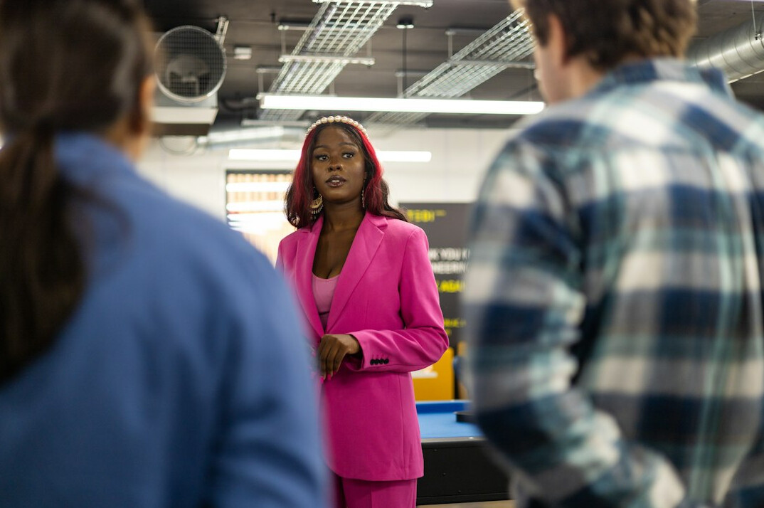 diverse professionals networking